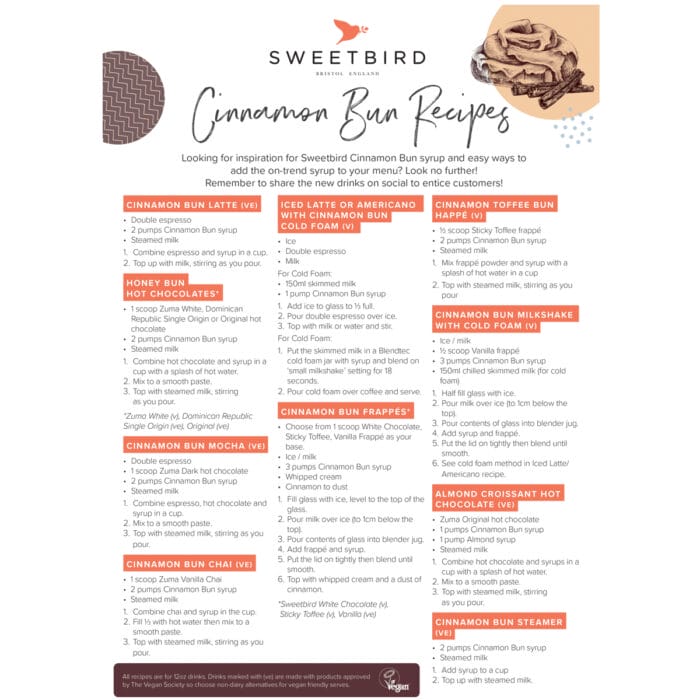 Sweetbird Cinnamon Bun Syrup (1 Litre)