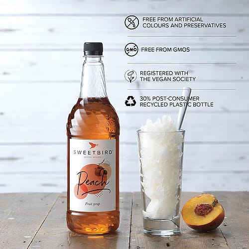 Sweetbird Peach Fruit Syrup (1 Litre)