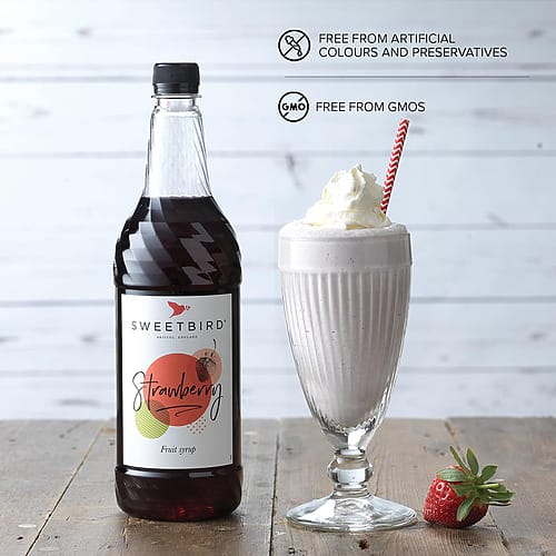 Sweetbird Strawberry Fruit Syrup (1 Litre)