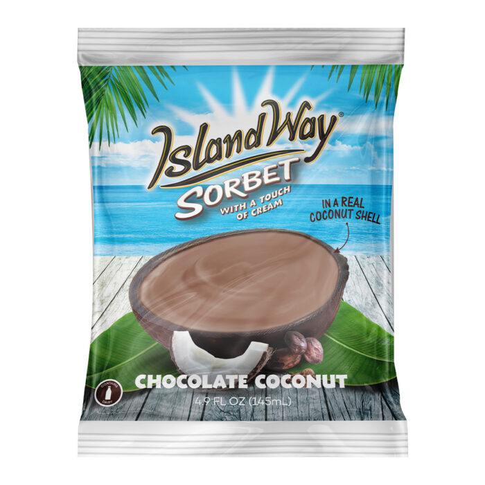 Island Way Chocolate Coconut Sorbet Ice Cream - 145ml - Image 2