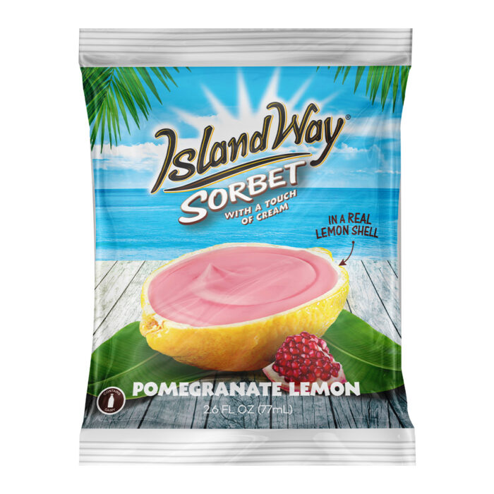 Island Way Pomegranate Lemon Sorbet Ice Cream - 77ml - Image 2