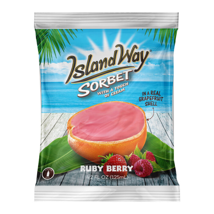 Island Way Ruby Berry Sorbet Ice Cream (20x125ml) - Image 2