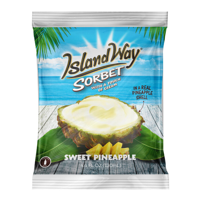 Island Way Sweet Pineapple Sorbet Ice Cream (14x130ml) - Image 2