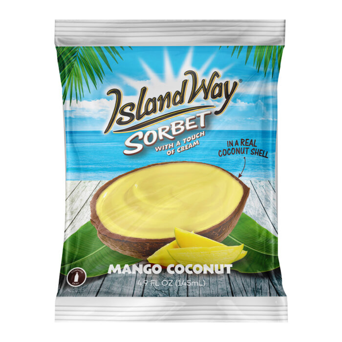 Island Way Mango Coconut Sorbet Ice Cream (16x145ml) - Image 2