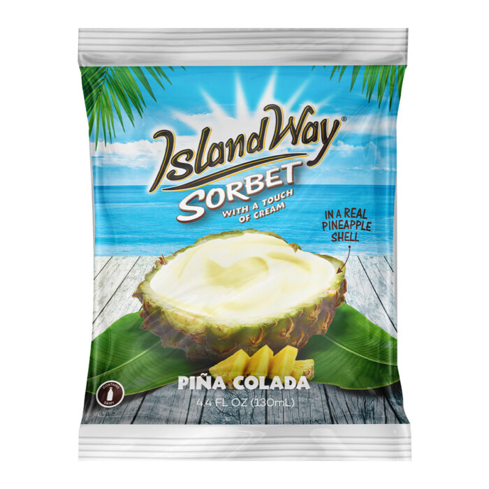 Island Way Pina Colada Sorbet Ice Cream - 145ml - Image 2