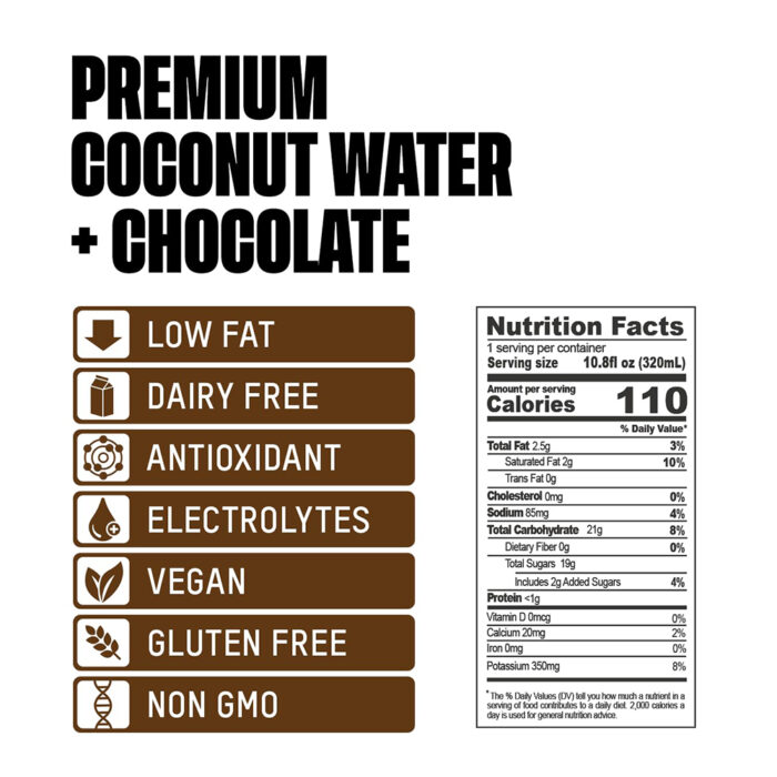 Once Upon A Coconut Chocolate Coconut Water (12x320ml) - Image 4