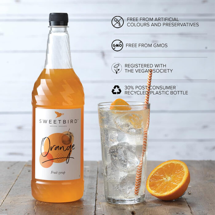 Sweetbird Orange Fruit Syrup (1 Litre) - Image 3
